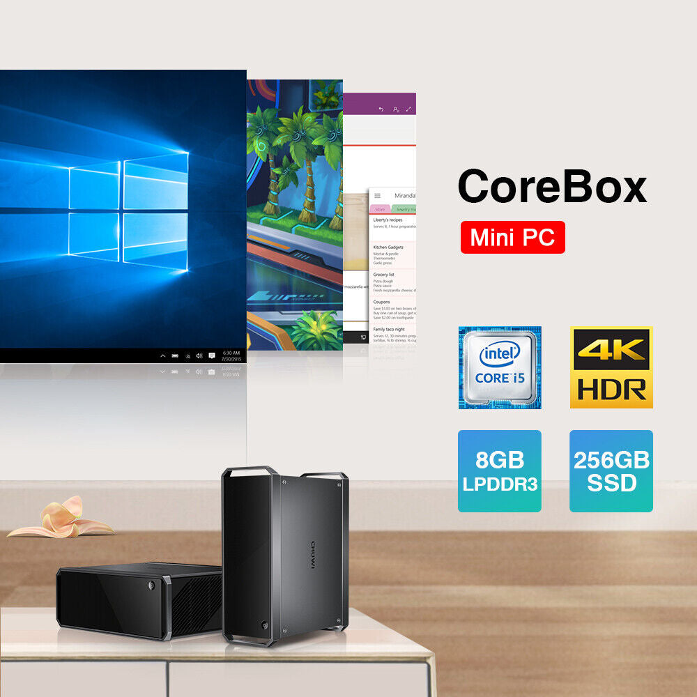CHUWI MINI PC Desktop Computer Core I5 8GB RAM 256GB SSD Windwos 10 PC