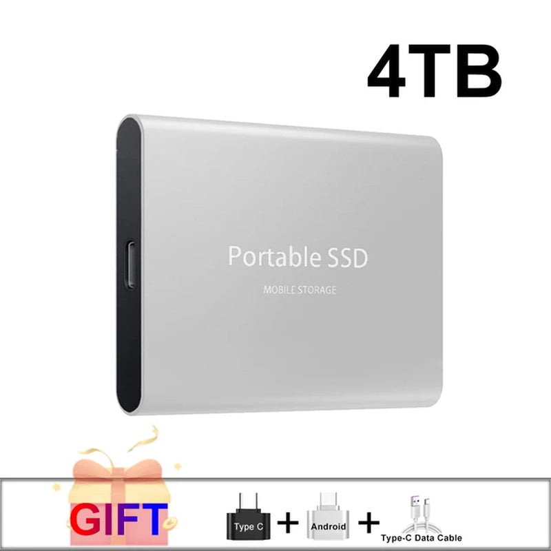100% Original Black SSD 1TB 2TB TYPE-C USB 3.1 Portable SSD Sata 4TB 8TB Disco Duro Externo Pen Drive 16TB Usb Flash Hard Drive