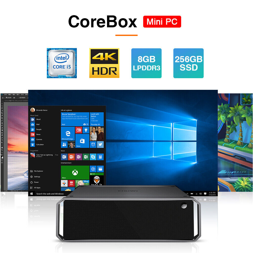CHUWI MINI PC Desktop Computer Core I5 8GB RAM 256GB SSD Windwos 10 PC