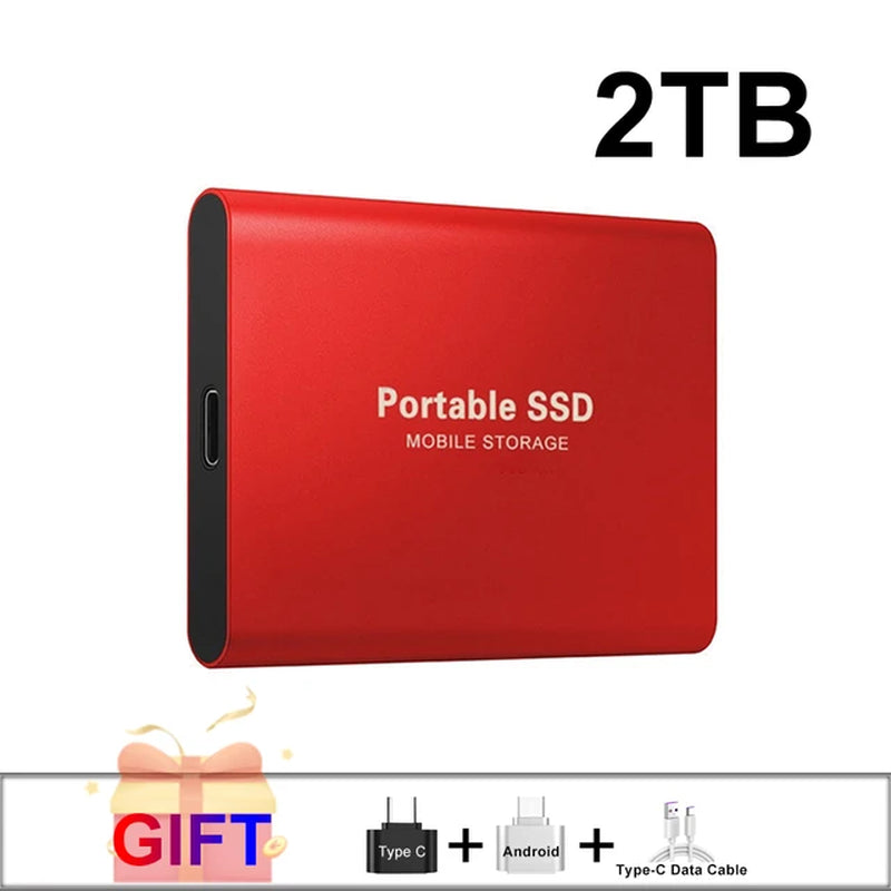 100% Original Black SSD 1TB 2TB TYPE-C USB 3.1 Portable SSD Sata 4TB 8TB Disco Duro Externo Pen Drive 16TB Usb Flash Hard Drive