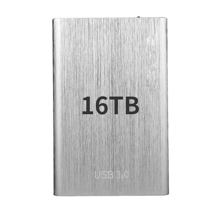 High Speed Portable External Hard Disk Mass Storage USB3.0 Interface 500GB 2TB 4TB 8TB 16TB Memory Metal Material Plug and Play