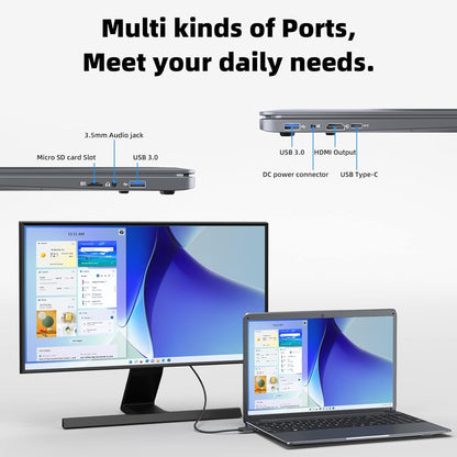 15.6In Laptop 24GB DDR4 1024GB SSD Windows 11 Computer with Intel Celeron N5095 FHD 1920X1080