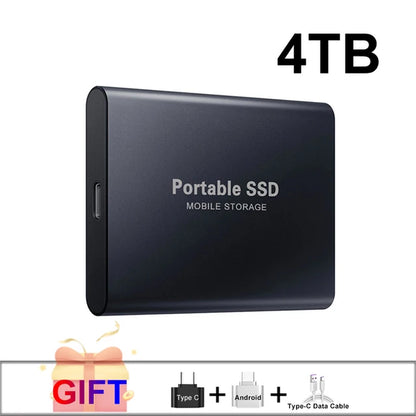 100% Original Black SSD 1TB 2TB TYPE-C USB 3.1 Portable SSD Sata 4TB 8TB Disco Duro Externo Pen Drive 16TB Usb Flash Hard Drive
