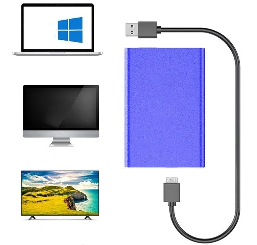 High Speed Portable External Hard Disk Mass Storage USB3.0 Interface 500GB 2TB 4TB 8TB 16TB Memory Metal Material Plug and Play