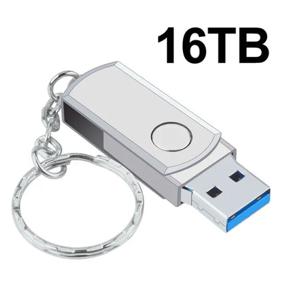 New 2023 High Speed USB 3.0 16TB Metal Pendrive 8TB Portable SSD Cle USB Flash Drive 4TB 2TB OTG Memoria USB Stick Free Shipping