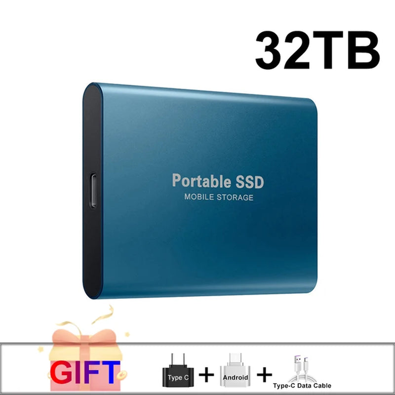 100% Original Black SSD 1TB 2TB TYPE-C USB 3.1 Portable SSD Sata 4TB 8TB Disco Duro Externo Pen Drive 16TB Usb Flash Hard Drive