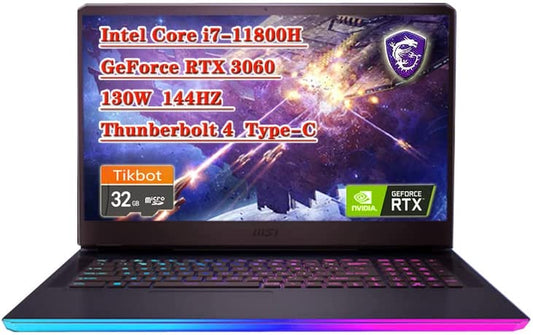 GE76 Raider Gaming Laptop Intel Core I7-11800H, Geforce RTX 3060, 17.3" FHD 144HZ, 16GB RAM 1TB Nvme SSD, Wi-Fi6, Windows 10