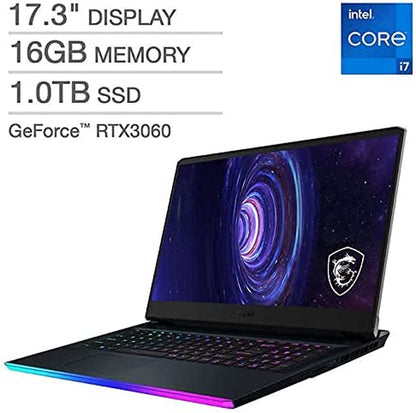 GE76 Raider Gaming Laptop Intel Core I7-11800H, Geforce RTX 3060, 17.3" FHD 144HZ, 16GB RAM 1TB Nvme SSD, Wi-Fi6, Windows 10