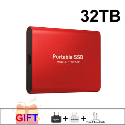 100% Original Black SSD 1TB 2TB TYPE-C USB 3.1 Portable SSD Sata 4TB 8TB Disco Duro Externo Pen Drive 16TB Usb Flash Hard Drive