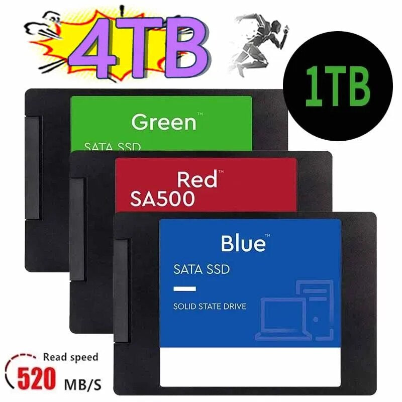 Portable SSD 2.5Inch 512GB Sata III Hard Drive for Laptop Micco Computer Desktop 2TB Internal Solid State Hard Disk High Speed