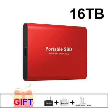 100% Original Black SSD 1TB 2TB TYPE-C USB 3.1 Portable SSD Sata 4TB 8TB Disco Duro Externo Pen Drive 16TB Usb Flash Hard Drive