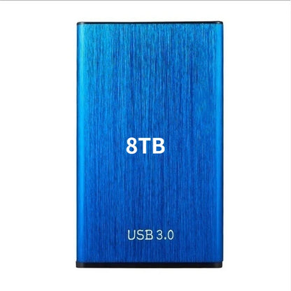 High Speed Portable External Hard Disk Mass Storage USB3.0 Interface 500GB 2TB 4TB 8TB 16TB Memory Metal Material Plug and Play