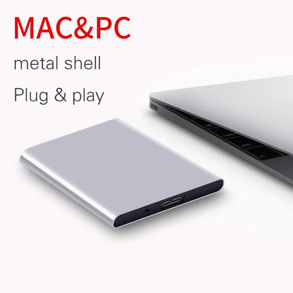 High Speed Portable External Hard Disk Mass Storage USB3.0 Interface 500GB 2TB 4TB 8TB 16TB Memory Metal Material Plug and Play
