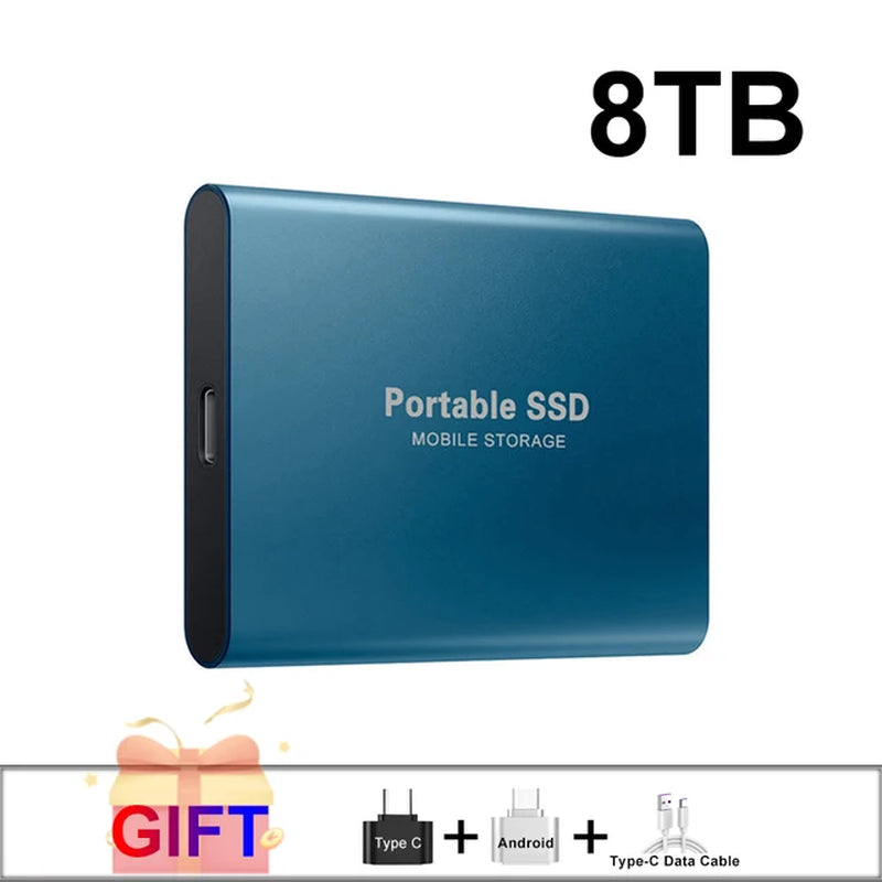 100% Original Black SSD 1TB 2TB TYPE-C USB 3.1 Portable SSD Sata 4TB 8TB Disco Duro Externo Pen Drive 16TB Usb Flash Hard Drive