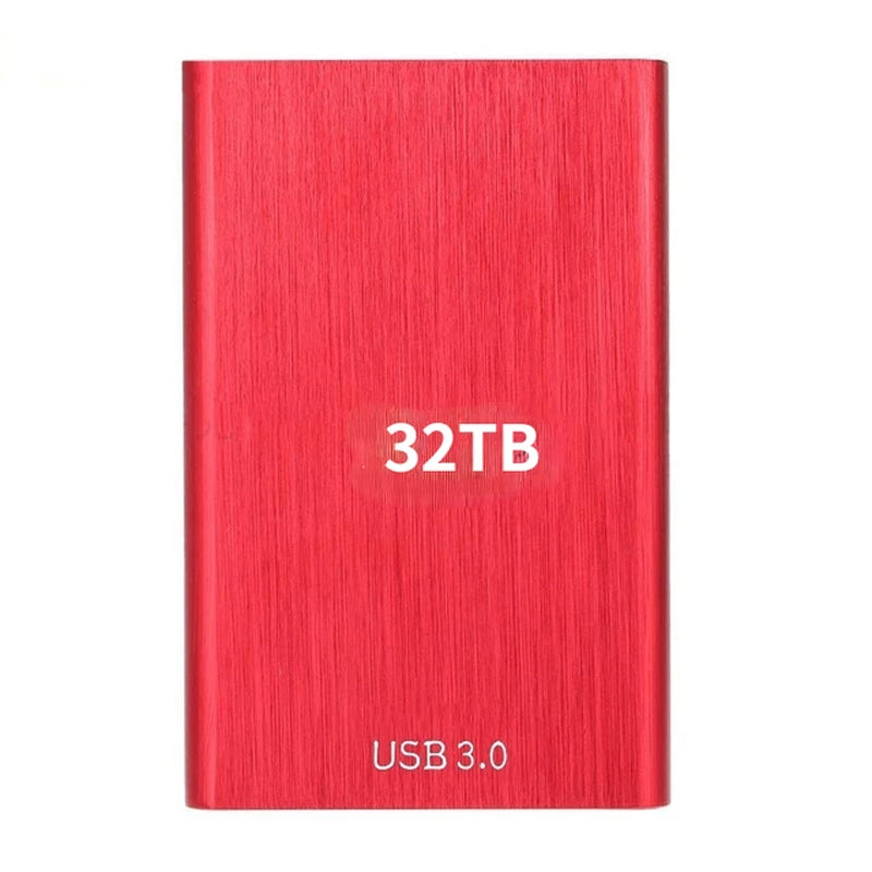 High Speed Portable External Hard Disk Mass Storage USB3.0 Interface 500GB 2TB 4TB 8TB 16TB Memory Metal Material Plug and Play