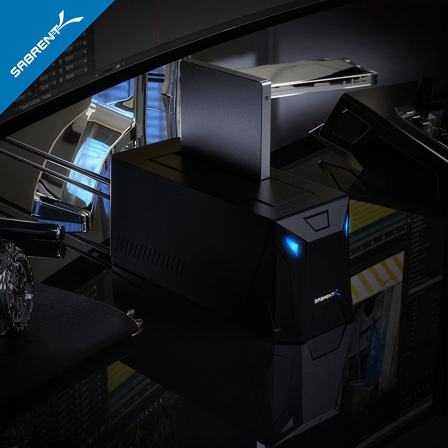 USB 3.0 to SATA External Hard Drive Docking Station for 2.5" or 3.5"' HDD, SSD [Support UASP] (EC-UBLB)