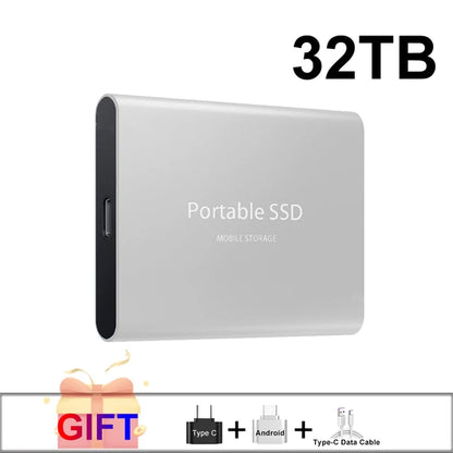 100% Original Black SSD 1TB 2TB TYPE-C USB 3.1 Portable SSD Sata 4TB 8TB Disco Duro Externo Pen Drive 16TB Usb Flash Hard Drive
