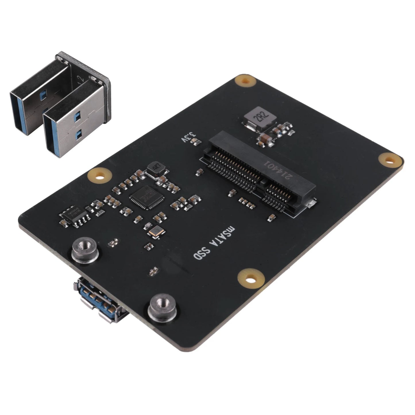 For Raspberry Pi 4 MSATA SSD Adapter X857,For Raspberry Pi 4 Model B X857 V2.0 MSATA SSD Expansion Board USB3.0 Module