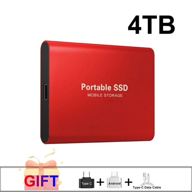 100% Original Black SSD 1TB 2TB TYPE-C USB 3.1 Portable SSD Sata 4TB 8TB Disco Duro Externo Pen Drive 16TB Usb Flash Hard Drive