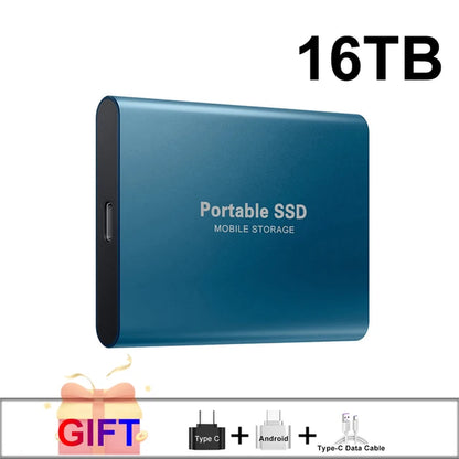 100% Original Black SSD 1TB 2TB TYPE-C USB 3.1 Portable SSD Sata 4TB 8TB Disco Duro Externo Pen Drive 16TB Usb Flash Hard Drive