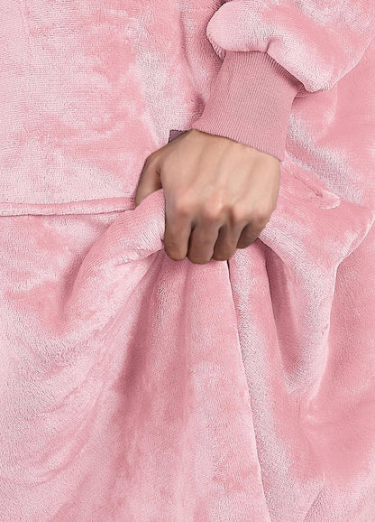 Full Body Blanket Hoodie Sweatshirt, Extra Long Lounging Pullover