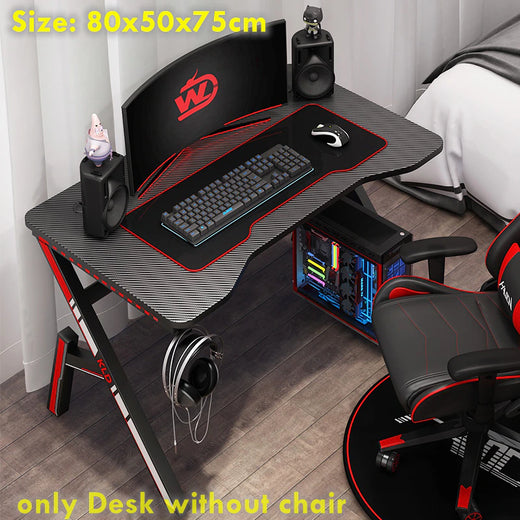 80X60X75Cm Z Gaming Desk Black Computertable Household Simple Desktop Office Desk Hotsale Game Table Optional a 80X50X75Cm Desk